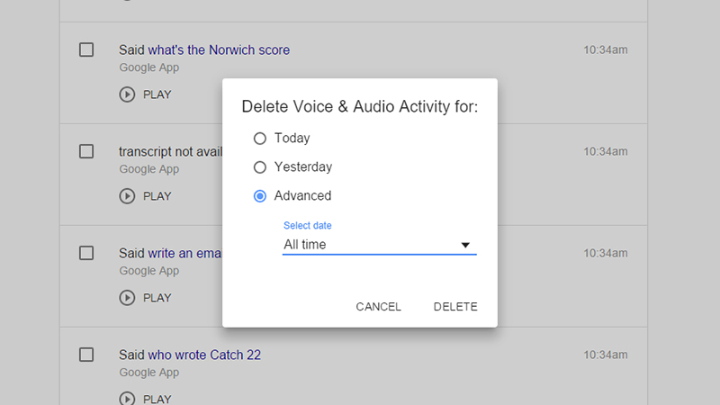Illustration for article titled How To Find and Delete Everything You've Ever Said to Google Now